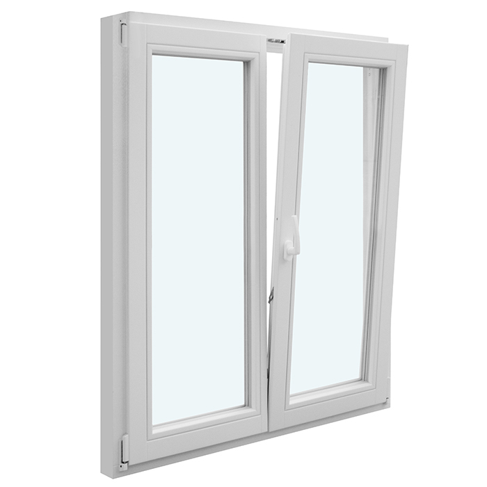 Alternative eines zweiflügeligen, nach innen öffnenden Fensterdesigns