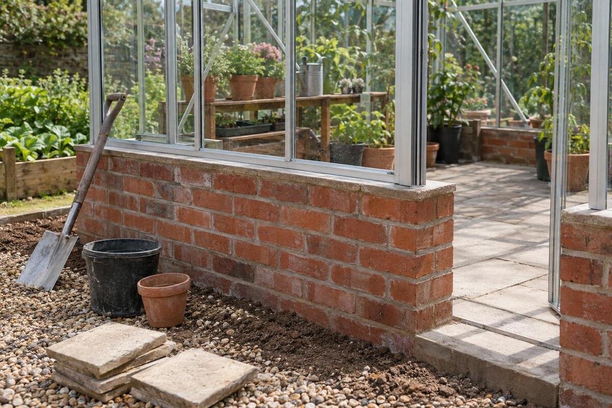 Gewächshaus auf einer niedrigen Ziegelmauer: Was ist zu prüfen?