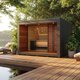 Elegante Sauna mit Terrasse