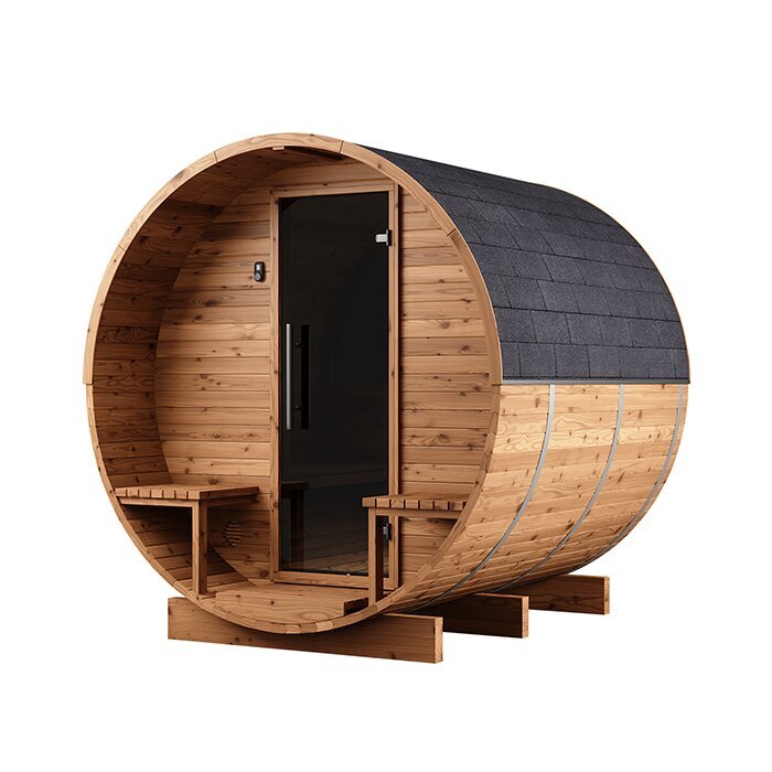 Fasssauna aus Thermoholz