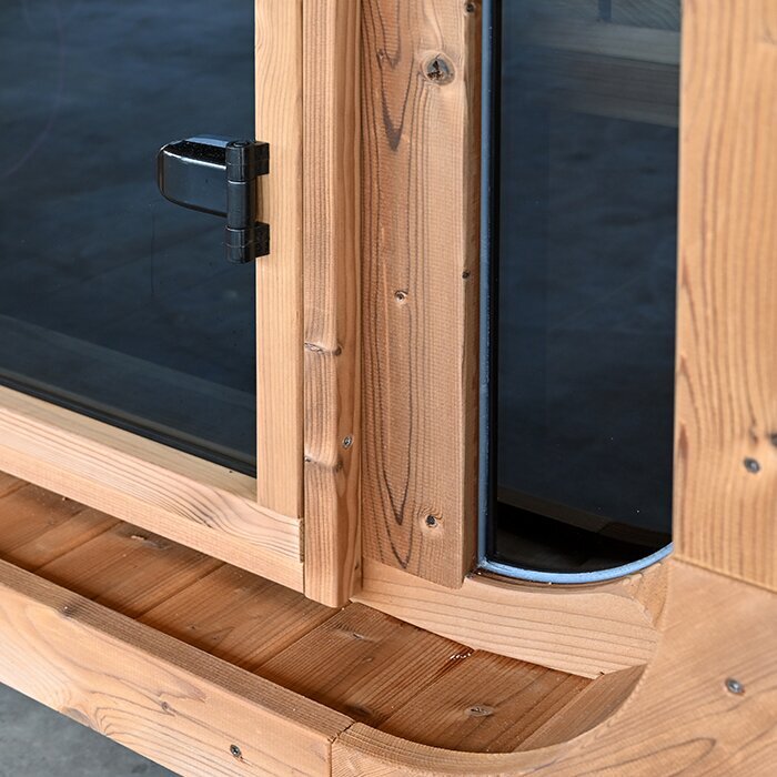 Fasssauna aus Thermoholz