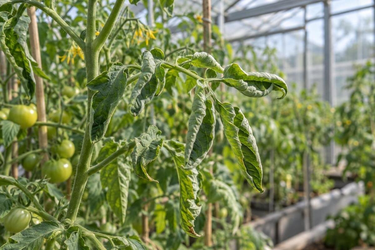 Krullend tomatenblad in de serre: stress of ziekte?
