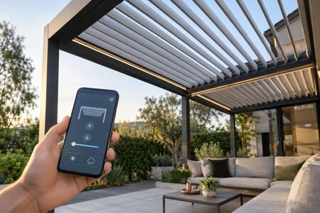 Een pergola koppelen aan domotica: wat controleren?
