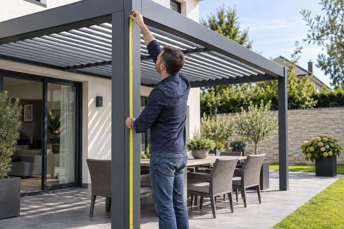De juiste hoogte voor uw pergola: doorgang, dak en gevel