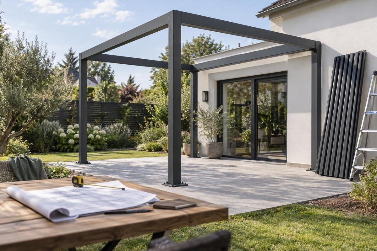 Pergola in fasen bouwen: eerst fundering, later het dak?