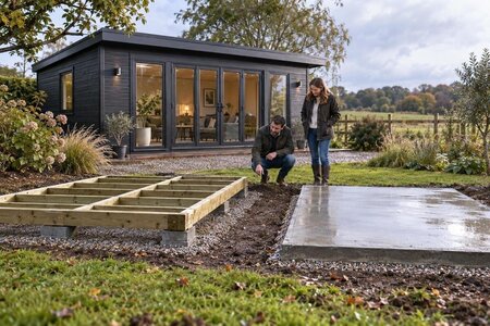 Een houten fundering voor een tuinhuis: ontwerp en vochtbescherming