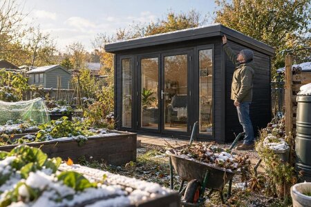 Je tuinhuis controleren na hevige wind of zware sneeuwval