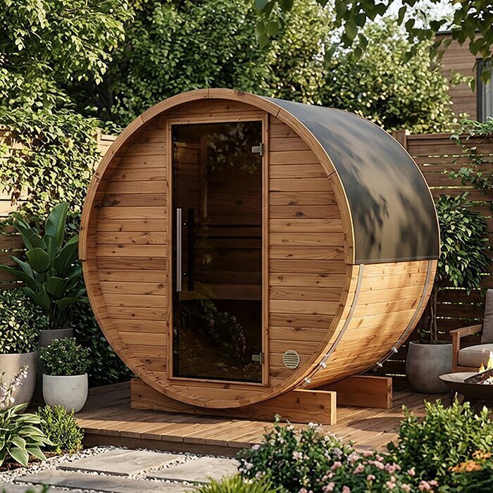 Thermohouten sauna in tonvorm