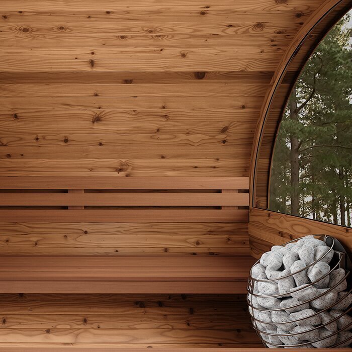 Thermohouten sauna in tonvorm