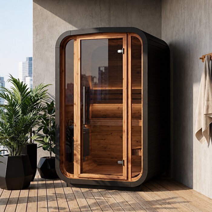 Thermohouten sauna in tonvorm