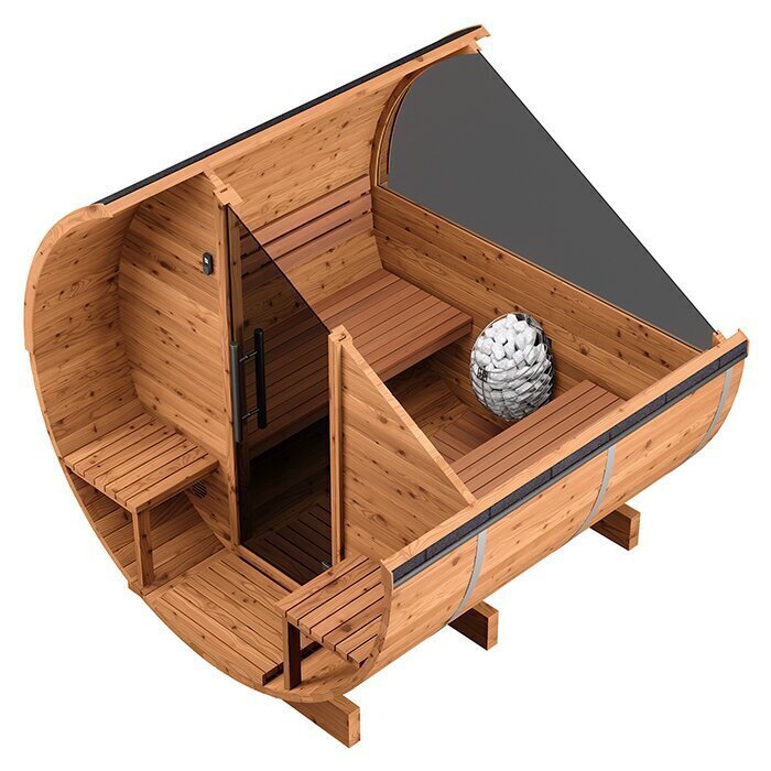 Thermohouten sauna in tonvorm