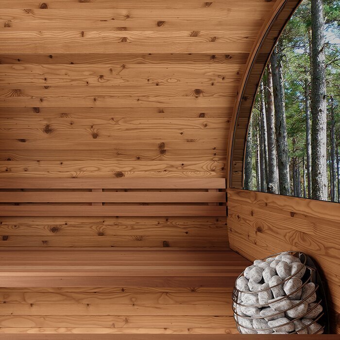 Thermohouten sauna in tonvorm