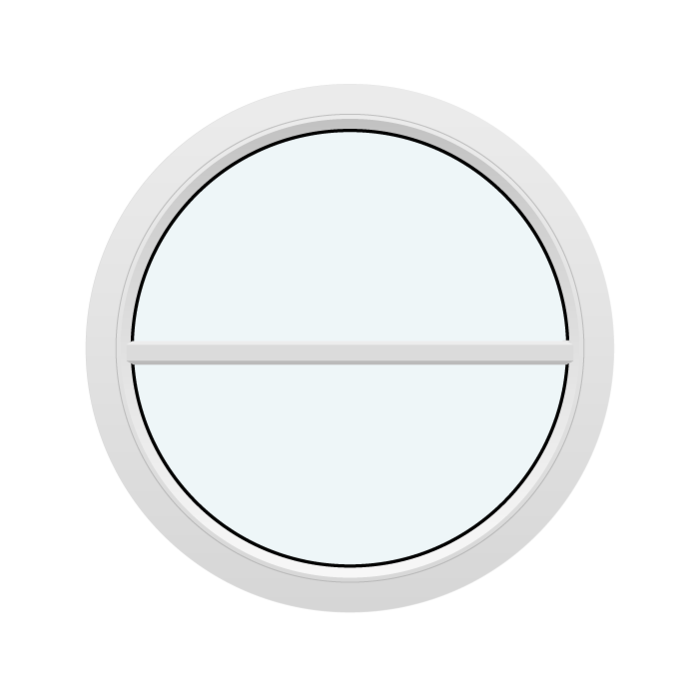 Rond vast raam (niet te openen)