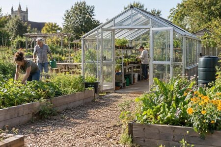 Общностна оранжерия: споделено пространство, вода и поддръжка