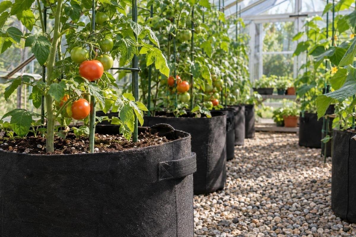 Greenhouse Grow Bags: Root Room, Drainage and Support