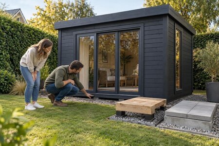 Protecting the Base of a Wooden Garden Shed from Ground Moisture