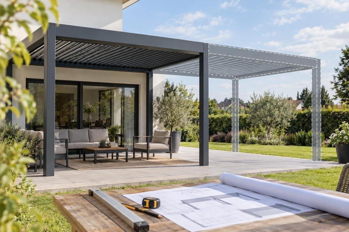 Pergola später erweitern: Was beim ersten Modul wichtig ist