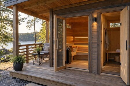 Sauna mit gedecktem Aussenplatz: Wann ist das sinnvoll?