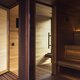 Elegante Sauna mit Terrasse