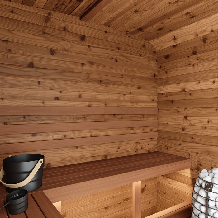 Fasssauna aus Thermoholz