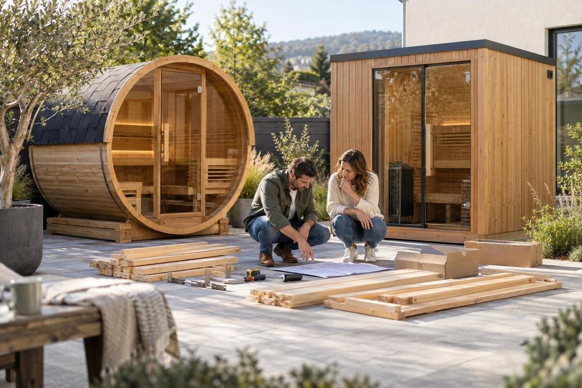 Comprar un kit de sauna: qué exige el armado y qué no incluye