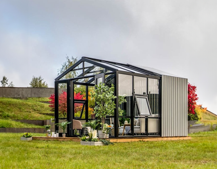 Interior of Wooden Greenhouse