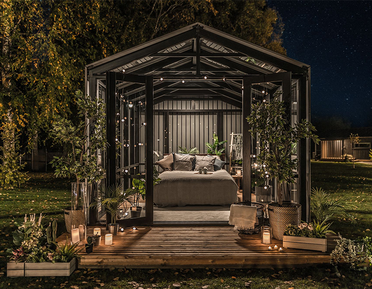 Wooden Greenhouse Front View