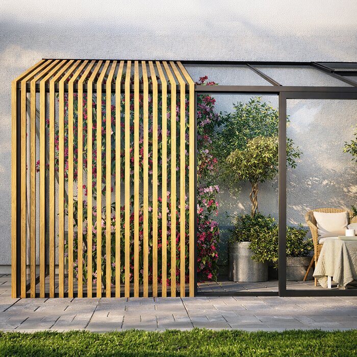 Přístavný skleník Limited Edition s Accoya Accoya aluminium wall greenhouse Česko
