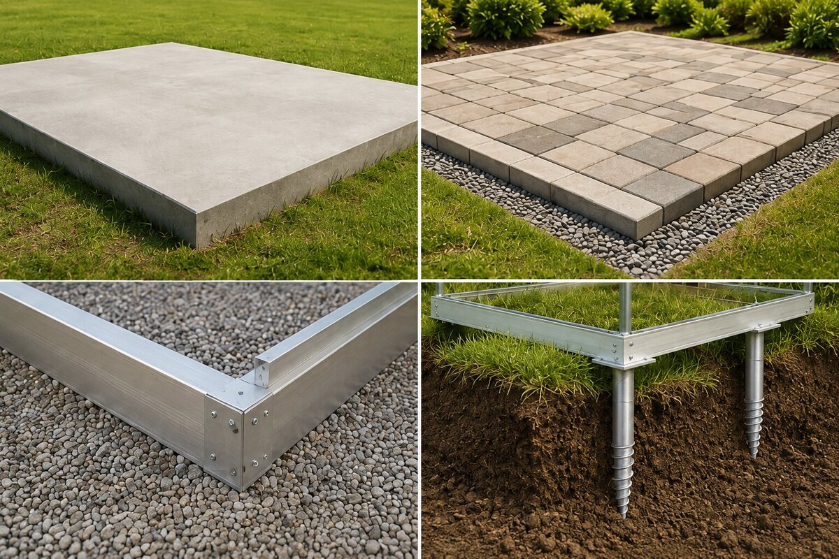Gewächshaus-Fundament: Beton, Pflaster, Metallfundament oder Schraubfundament? | Bloomcabin