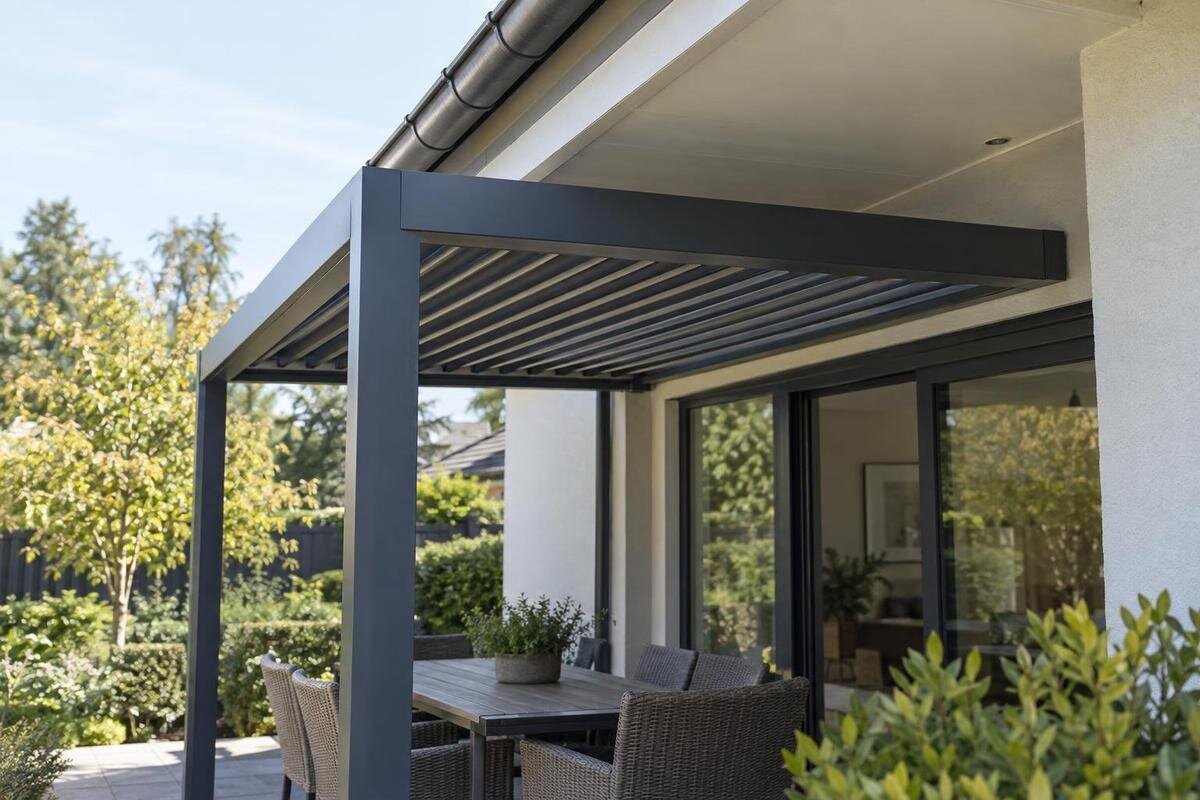 Passt eine Pergola unter einen niedrigen Dachüberstand?