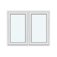 Zweiflügeliges Drehfenster im historischen Stil, nach außen öffnend