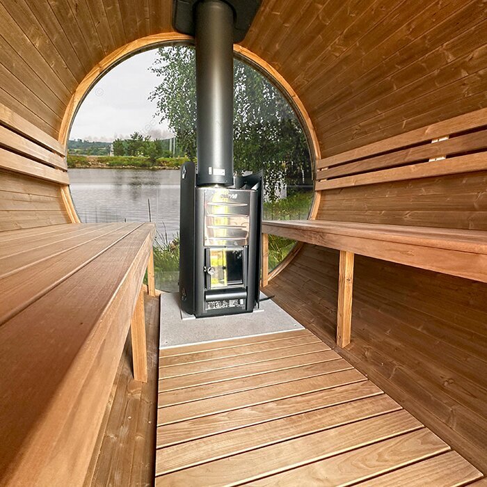 Fasssauna aus Thermoholz