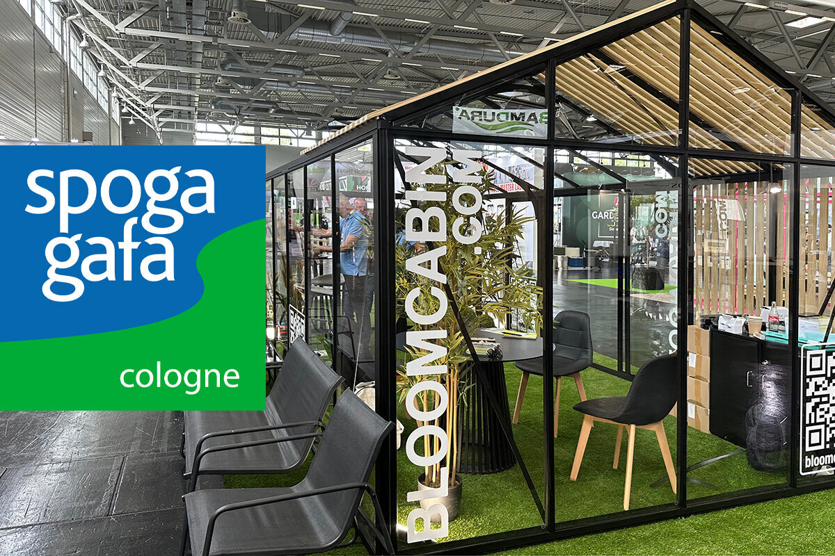 Bloomcabin på spoga+gafa 2025 | Drivhuse i aluminium og bæredygtige haveløsninger