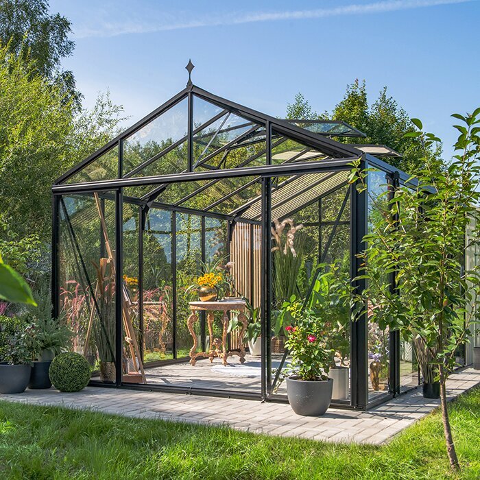 Drivhus i aluminium Accoya Fusion