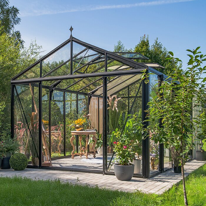 Drivhus i aluminium Accoya Fusion