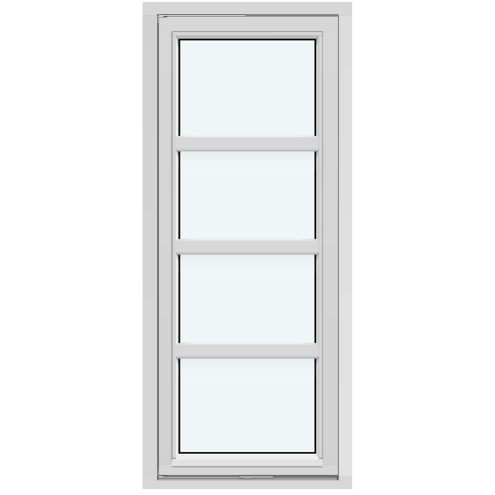Ühe tiivaga väljapoole avanev vertikaalse pöördteljega aken
