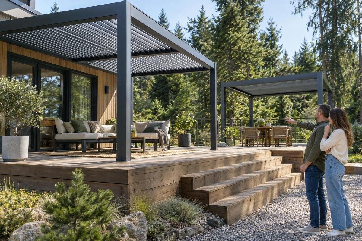 Qué comprobar primero al comprar una pérgola para una tarima elevada