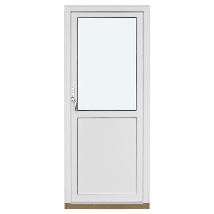 Vue d’une porte-fenêtre à 1 vantail ouvrant vers l’extérieur