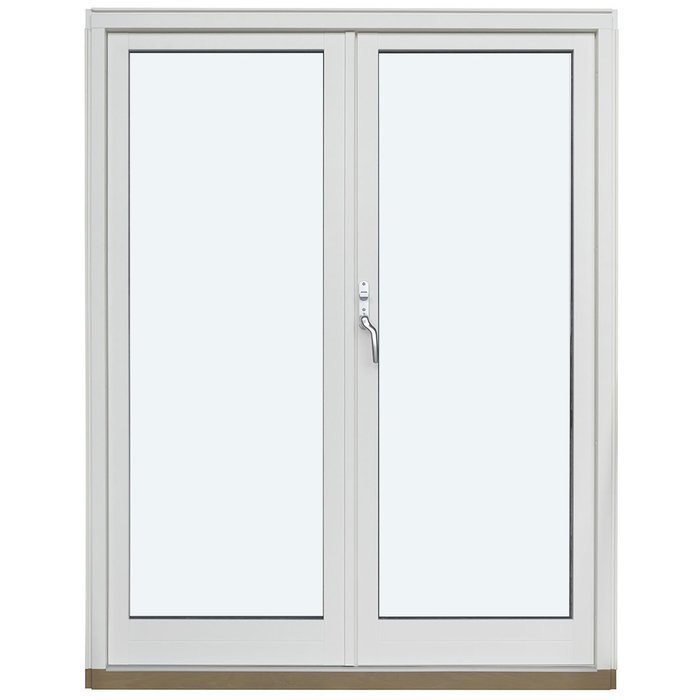 Porte-fenêtre sur mesure à deux vantaux ouvrant vers l’extérieur