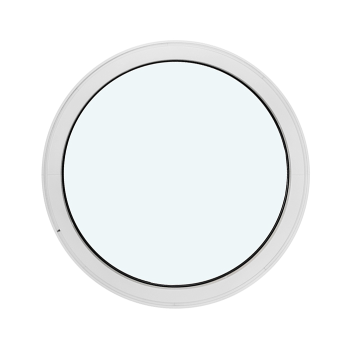 Fenêtre ronde fixe avec petits bois