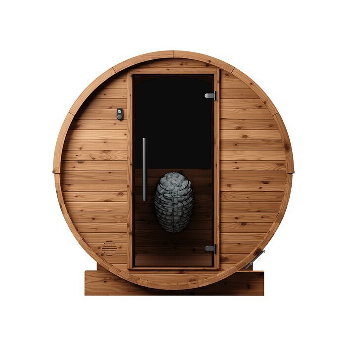 Sauna tonneau en bois thermotraité