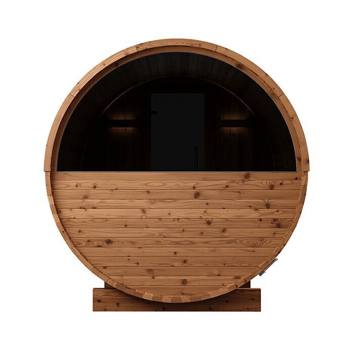 Sauna tonneau en bois thermotraité