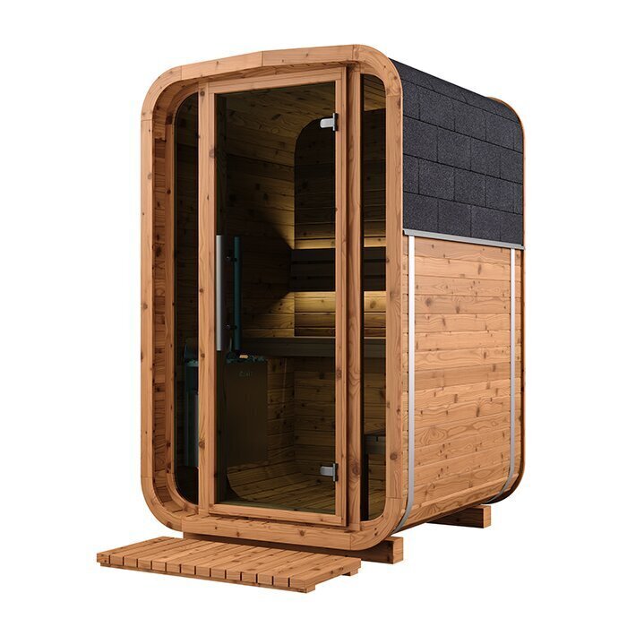 Sauna tonneau en bois thermotraité