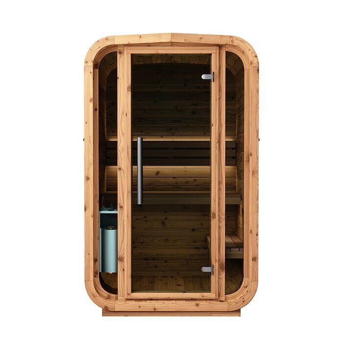 Sauna tonneau en bois thermotraité
