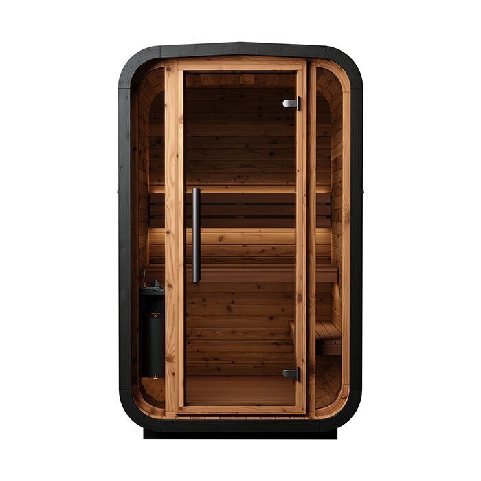 Sauna tonneau en bois thermotraité
