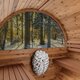 Sauna tonneau en bois thermotraité