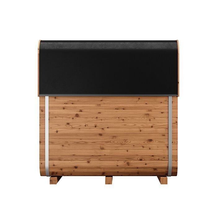 Sauna tonneau en bois thermotraité