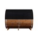 Sauna tonneau en bois thermotraité