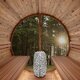 Sauna tonneau en bois thermotraité