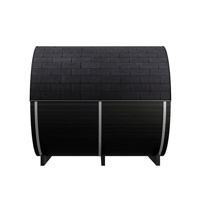 Sauna tonneau en bois thermotraité